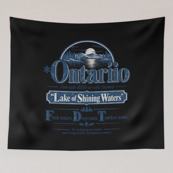 Artikelvorschau, Ontario Definition Lake Of Shining Waters Vintage Geography Design entworfen und verkauft von Fatherday.