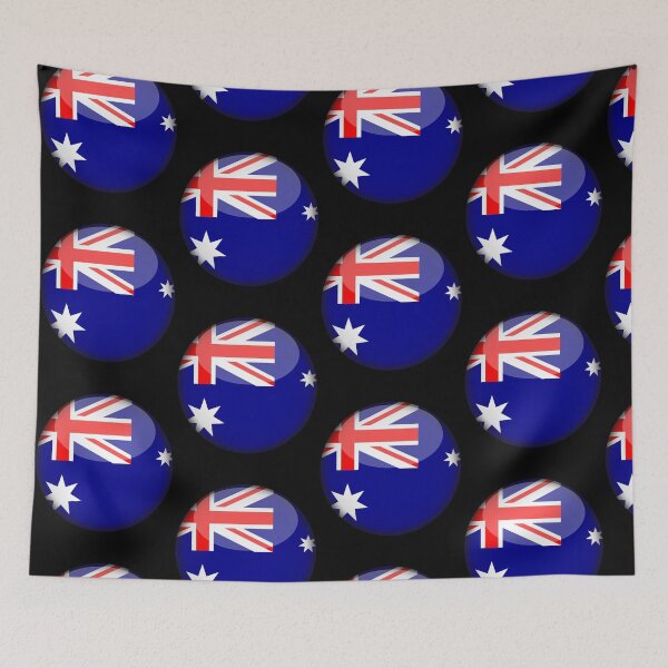 Item preview, Australian 3D Round Flag Australia Pride Design designed and sold by YAZ.