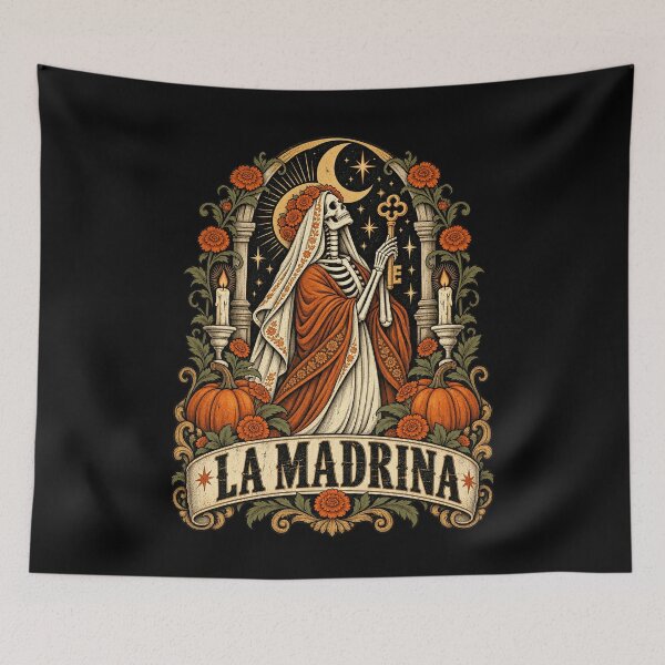 Item preview, La Madrina Gothic Skeleton Vintage Occult Art Design designed and sold by Fatherday.