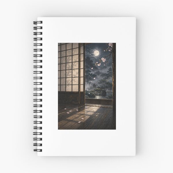 Item preview, Sakura Beyond the Shoji – Moonlit Japanese Cherry Blossom Art designed and sold by yuryu14yutaka.