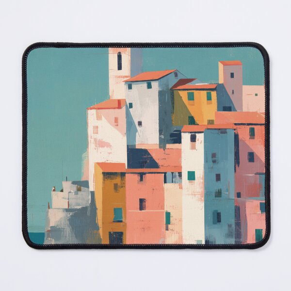 Item preview, Cinque Terre – Pastel Coastal Village Travel Print, Italy designed and sold by MarkedArtPrints.
