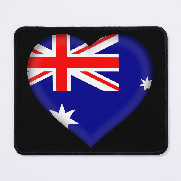 Item preview, Australian 3D Flag Heart Australia Love Design designed and sold by YAZ.