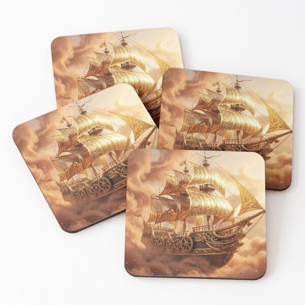 Item preview, Painterly Golden Sky Sailing Vessel   designed and sold by FotoworldEdel.