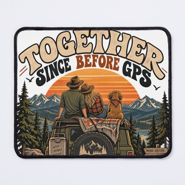 Item preview, Together Since Before GPS – Retro Outdoor Couple Adventure designed and sold by JanRizz.