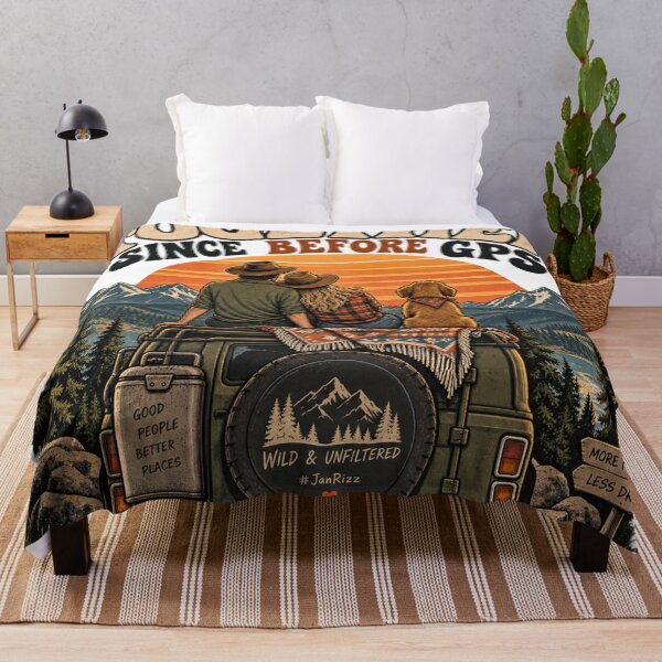 Item preview, Together Since Before GPS – Retro Outdoor Couple Adventure designed and sold by JanRizz.