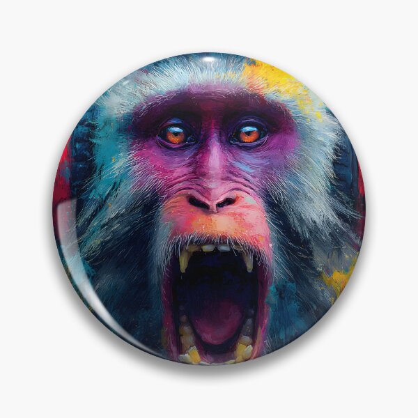 Artikelvorschau, DJ Monkey schreit mit Kopfhörern Bunte Graffiti Abstrakte Kunst entworfen und verkauft von GrinGalore.