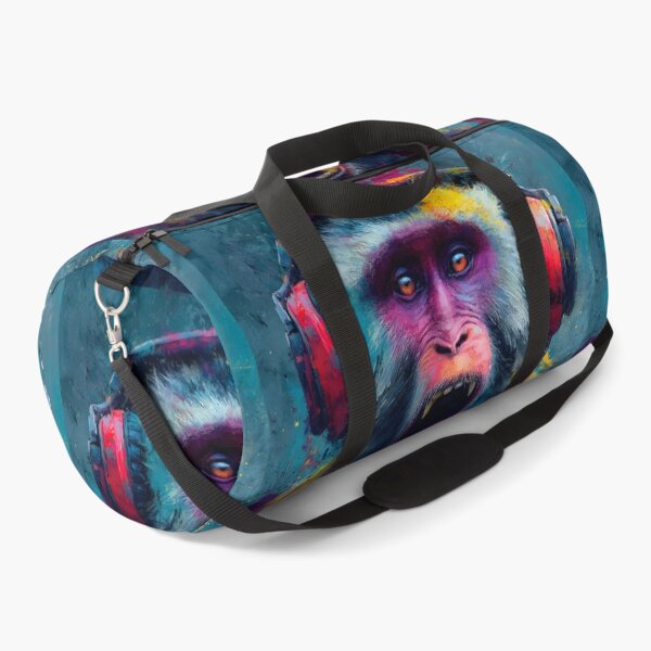 Item preview, DJ Monkey Screaming with Headphones Colorful Graffiti Abstract Art designed and sold by GrinGalore.