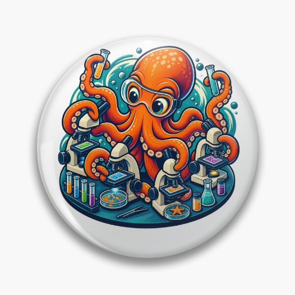 Item preview, Curious Octopus Running a Science Laboratory designed and sold by SiripornSeaynng.