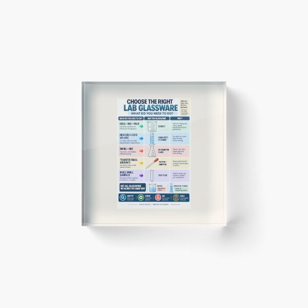 Item preview, Choose the Right Lab Glassware – Science Classroom Equipment Poster designed and sold by astersgraphics.