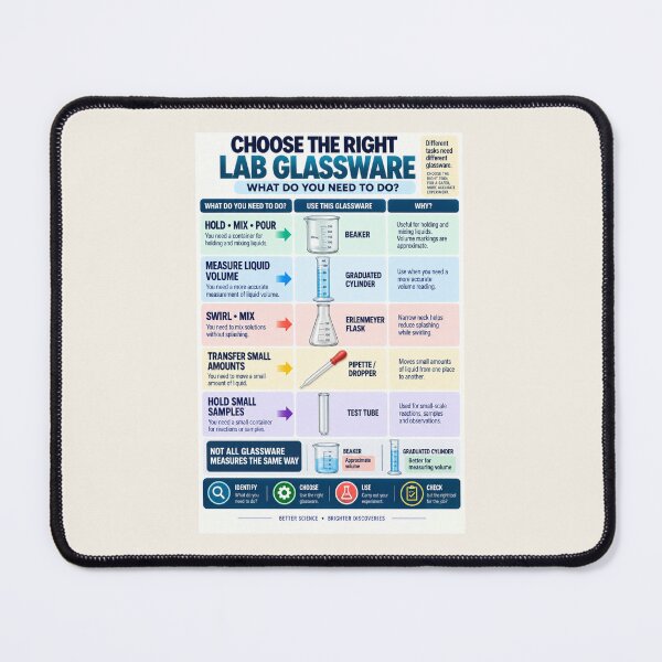 Item preview, Choose the Right Lab Glassware – Science Classroom Equipment Poster designed and sold by astersgraphics.