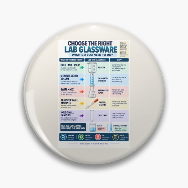 Item preview, Choose the Right Lab Glassware – Science Classroom Equipment Poster designed and sold by astersgraphics.