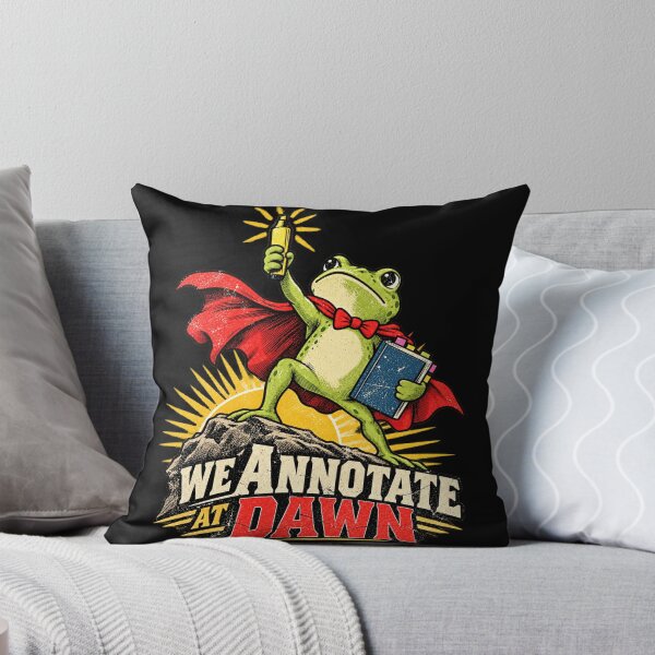 Item preview, We Annotate At Dawn Cute Frog Superhero Bookworm Design designed and sold by Fatherday.