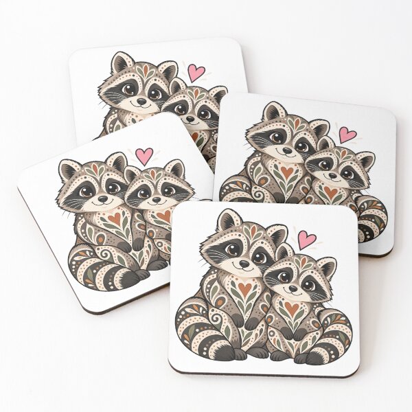 Item preview, raccoons designed and sold by Zeewind.