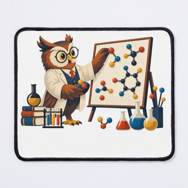 Item preview, Owl Chemistry Teacher Explaining Molecules designed and sold by SiripornSeaynng.