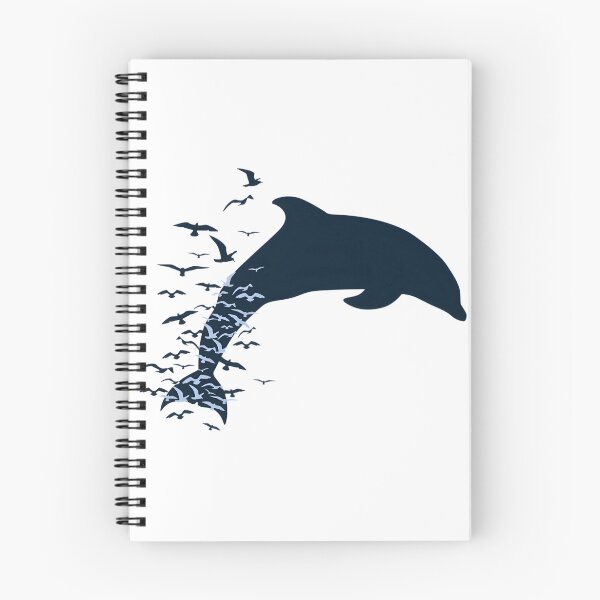 Item preview, Graceful Dolphin Jumping Out of Water Ocean Marine Life Illustration designed and sold by EricsDesigns.