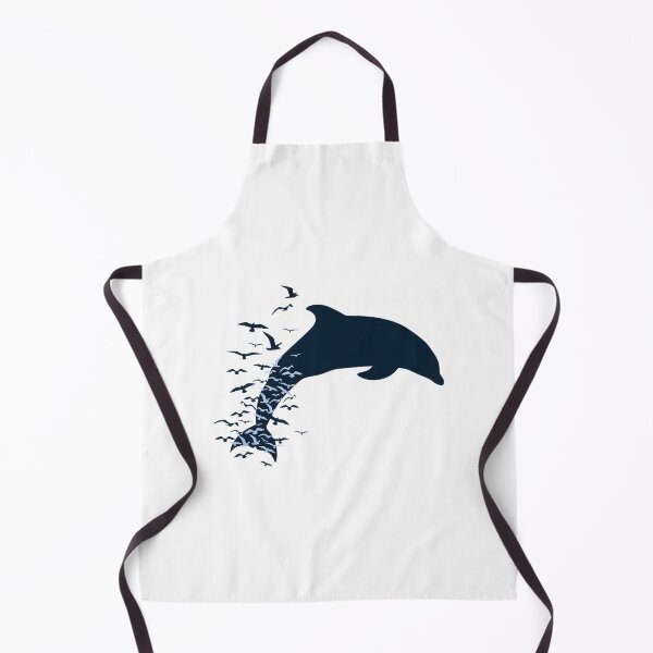 Item preview, Graceful Dolphin Jumping Out of Water Ocean Marine Life Illustration designed and sold by EricsDesigns.