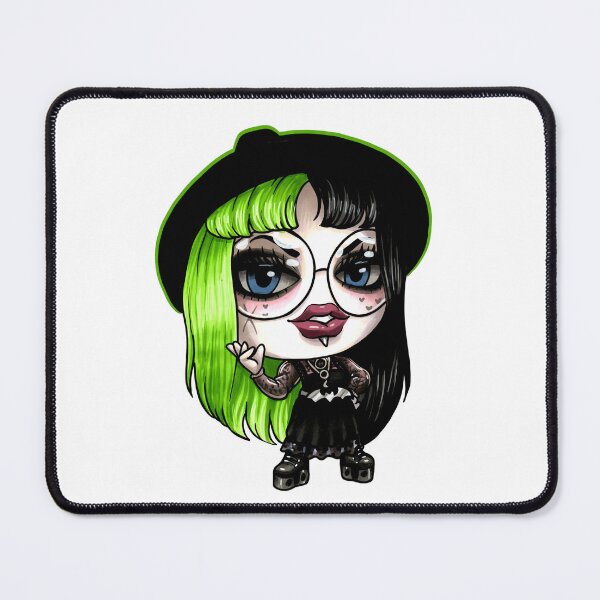 Item preview, Split Vibes Green Haired Gothic Doll designed and sold by EmilyBoo-Draws.