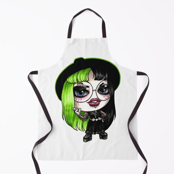 Item preview, Split Vibes Green Haired Gothic Doll designed and sold by EmilyBoo-Draws.