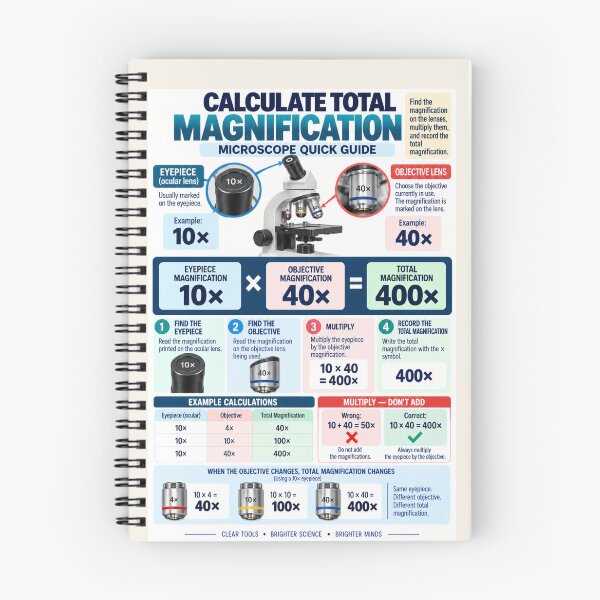Item preview, Calculate Total Magnification – Microscope Science Classroom Poster designed and sold by astersgraphics.