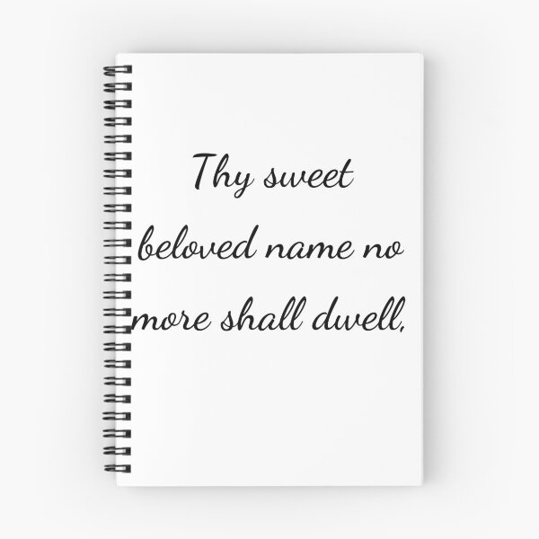 Item preview, “thy sweet beloved name no more shall dwell,” - handwriting black designed and sold by ariksworld.