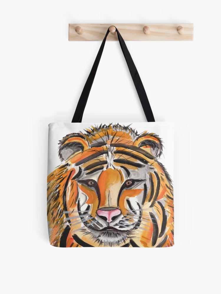 Thumbnail 1 of 2, Tote Bag, Tiger designed and sold by Anke‘s Bazaar.