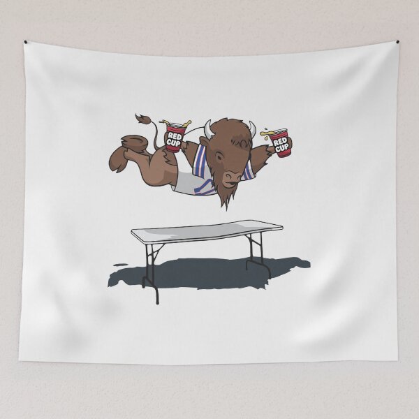 Item preview, Jumping Bison Table Smash Tailgate Mascot designed and sold by SabinUllrichf.