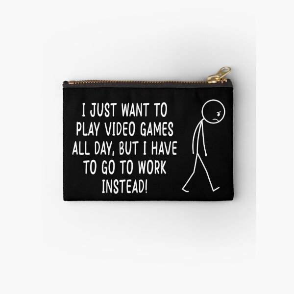 Item preview, I Just Want to Play Video Games All Day Funny Gamer Quote designed and sold by ShirtWreck.