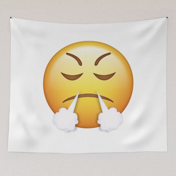 Item preview, Huffing Steam Triumph Angry Face Emoji designed and sold by Tom-Riley.