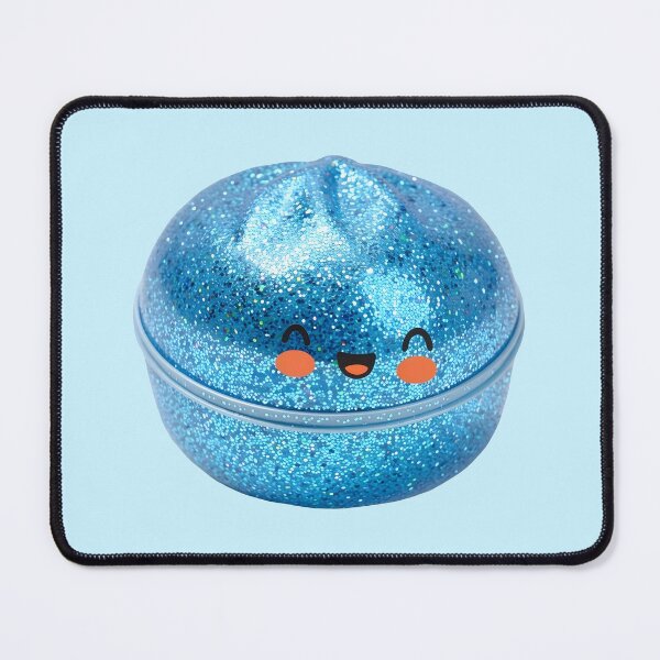 Item preview, Blue Glitter Squishy Dumpling in Bamboo Steamer – Sparkly Kawaii designed and sold by EmeraldeaArt.