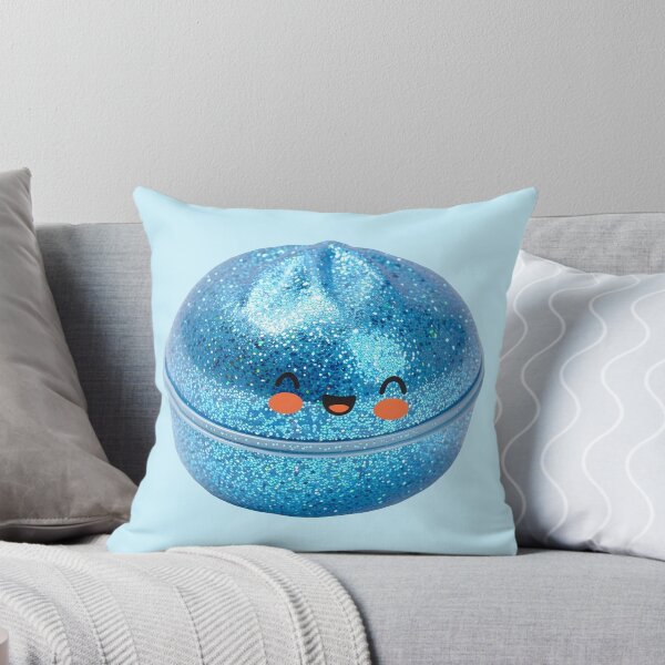 Item preview, Blue Glitter Squishy Dumpling in Bamboo Steamer – Sparkly Kawaii designed and sold by EmeraldeaArt.