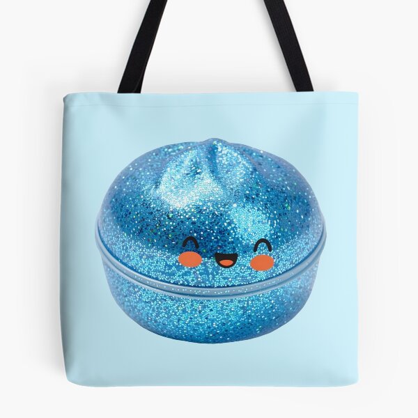 Item preview, Blue Glitter Squishy Dumpling in Bamboo Steamer – Sparkly Kawaii designed and sold by EmeraldeaArt.