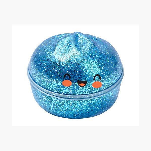 Item preview, Blue Glitter Squishy Dumpling in Bamboo Steamer – Sparkly Kawaii designed and sold by EmeraldeaArt.