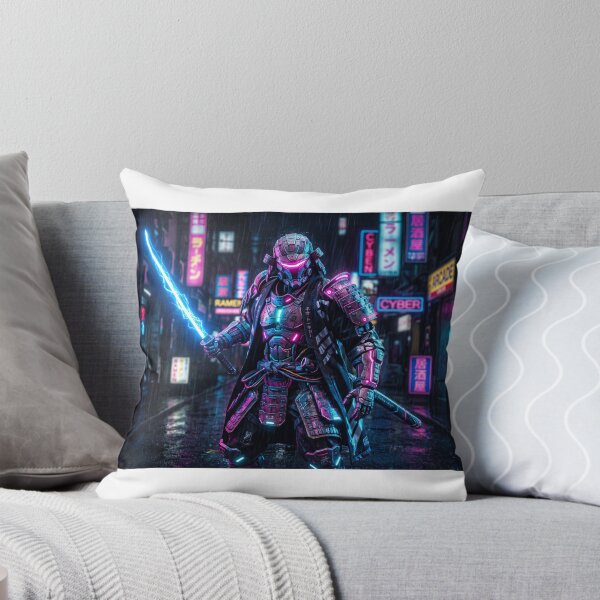 Item preview, Electric Neo-Tokyo: Vibrant Cyberpunk Samurai designed and sold by Zen Motif Japan.