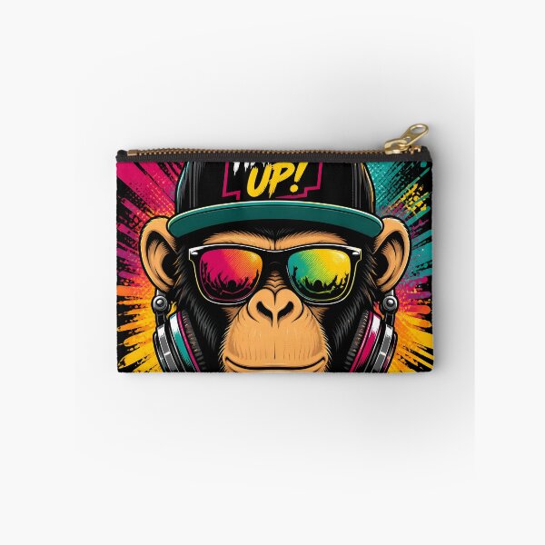 Item preview, Cool DJ Monkey with Headphones Hands Up Pop Art designed and sold by GrinGalore.
