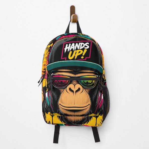 Item preview, Cool DJ Monkey with Headphones Hands Up Pop Art designed and sold by GrinGalore.
