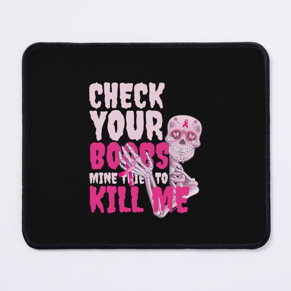 Item preview, Check Your Boobs Funny Breast Cancer Awareness Skull designed and sold by TRTrendyHouse.