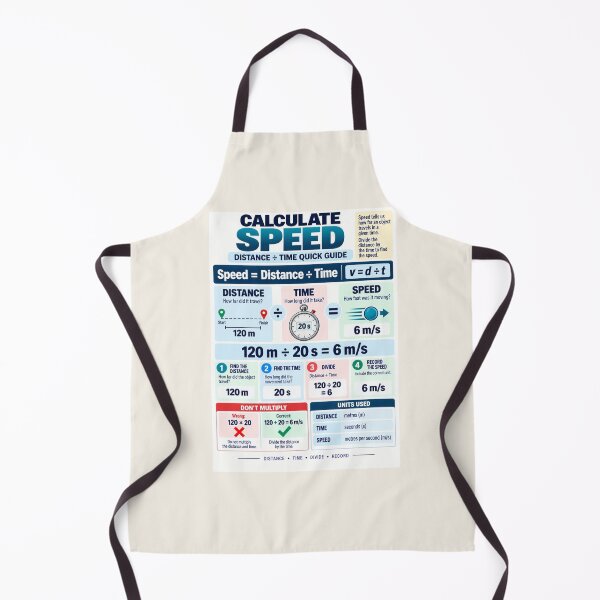 Item preview, Calculate Speed – Distance ÷ Time Science Classroom Poster designed and sold by astersgraphics.