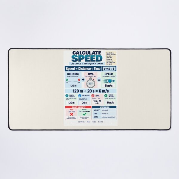 Item preview, Calculate Speed – Distance ÷ Time Science Classroom Poster designed and sold by astersgraphics.