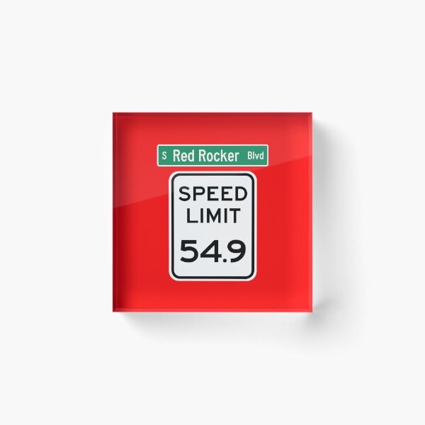 Item preview, Speed Limit 54.9 MPH on Red Rocker Blvd designed and sold by Karate Octopus.