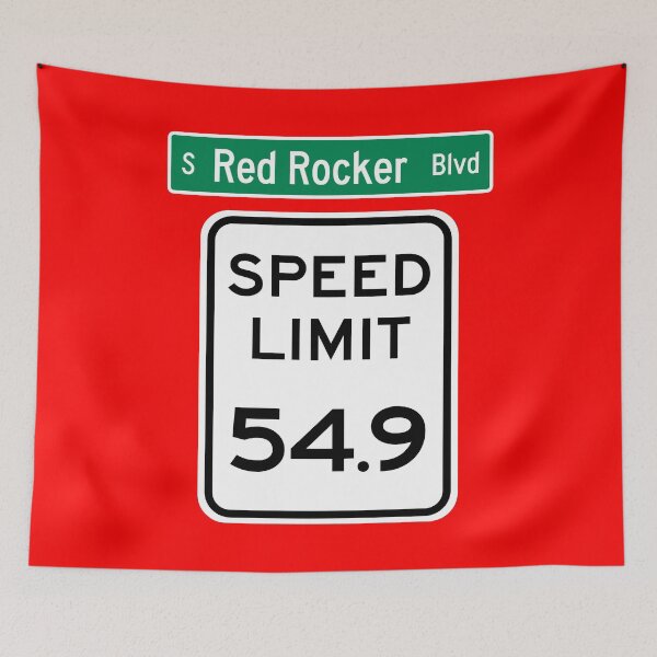 Item preview, Speed Limit 54.9 mph on Red Rocker Blvd designed and sold by Karate Octopus.