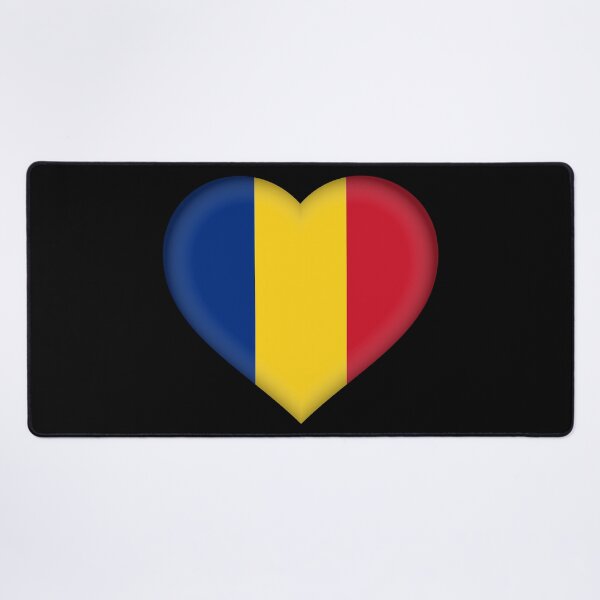 Item preview, Romanian 3D Flag Heart Romania Love Design designed and sold by YAZ.