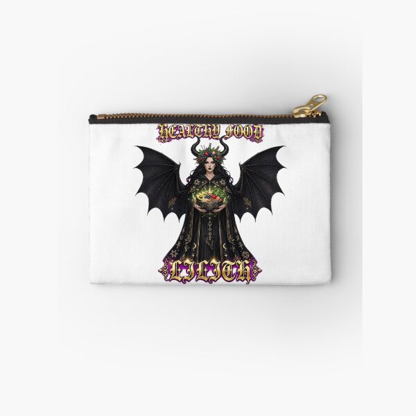 Item preview,  Healthy Food Lilith - Gothic Superfood Goddess with Gold Text - Dark Vegan Queen designed and sold by Csaba1983.