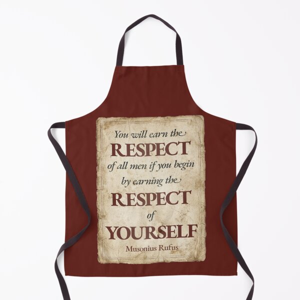 Item preview, You Will Earn the Respect of All Men if You Begin by Earning the Respect of Yourself - Musonius Rufus - Vintage Distressed Stoic Quote - Roman Red Version designed and sold by Stoic Core.