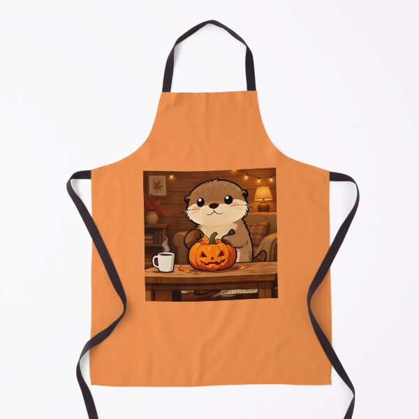 Item preview, Cozy Sea Otter Carving Pumpkin designed and sold by Otterbean.