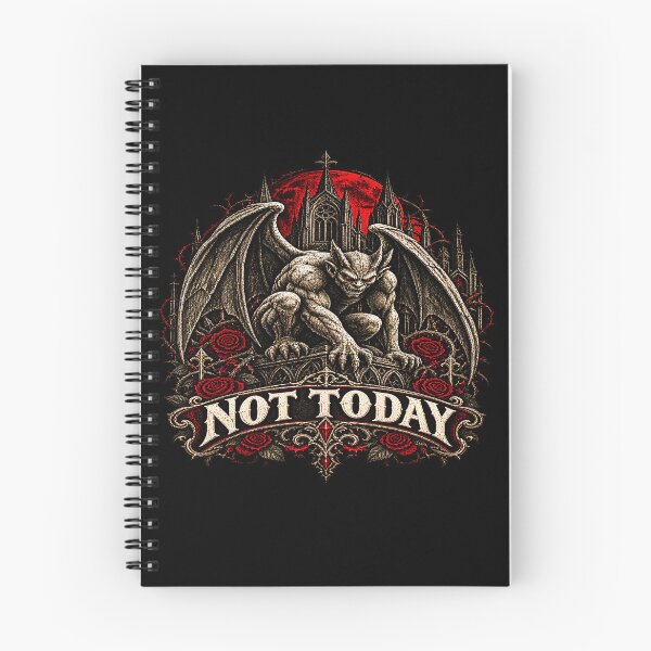 Item preview, Not Today Gargoyle – Gothic Cathedral Dark Fantasy designed and sold by TheInkRaven.