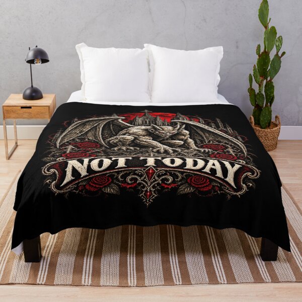 Item preview, Not Today Gargoyle – Gothic Cathedral Dark Fantasy designed and sold by TheInkRaven.