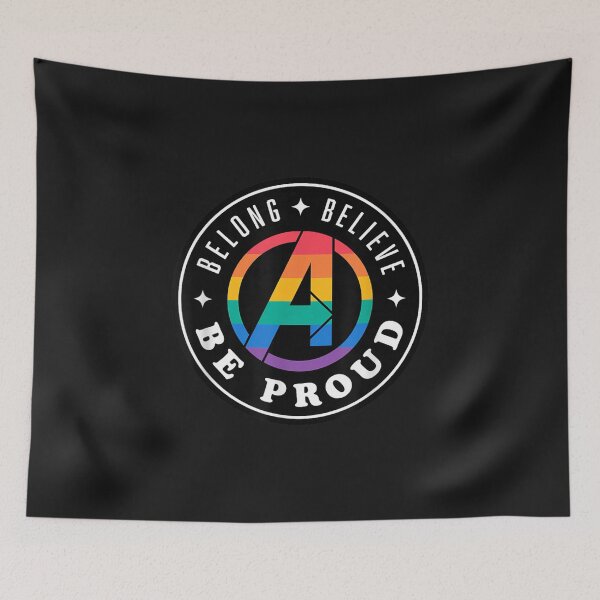 Item preview, MarveIzz Pride Rainbow 4vengersz Logo Belong Believe Be Proud designed and sold by susannunlilly.