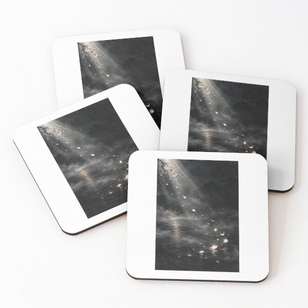 Item preview, Petals Drifting Through Moonlight – Japanese Sakura Night Art designed and sold by yuryu14yutaka.