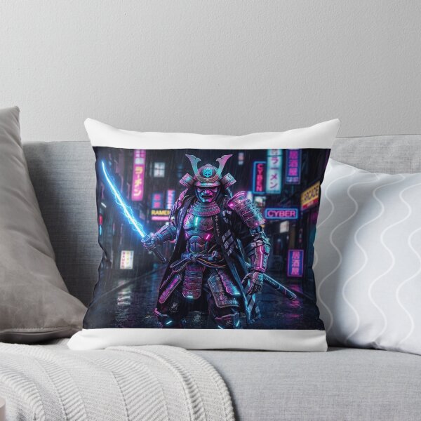 Item preview, Neon Kabuto: Cyberpunk Mecha Samurai in Neo-Tokyo designed and sold by Zen Motif Japan.