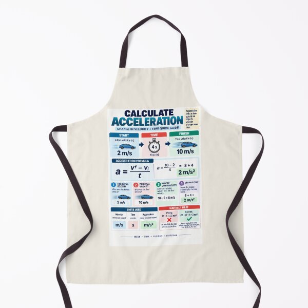 Item preview, Calculate Acceleration – Change in Velocity ÷ Time Science Classroom Poster designed and sold by astersgraphics.